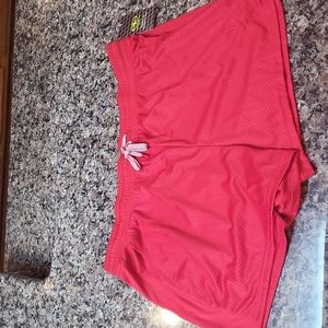 Athletic Works RED XXXL 22 NWT MESH Short pockets moisture wicking drawstring